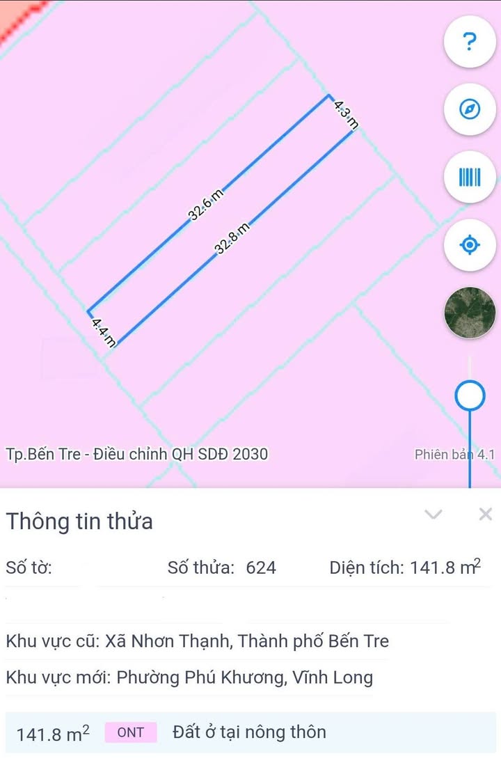 Đất thổ cư 139m² Phú Khương Bến Tre chỉ 295 triệu - Cơ hội đầu tư hấp dẫn!