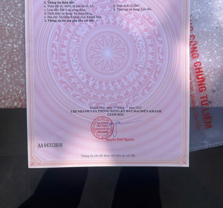 Đất nền Diên An 62m² giá 1.35 tỷ - Phù hợp xây nhà an cư!