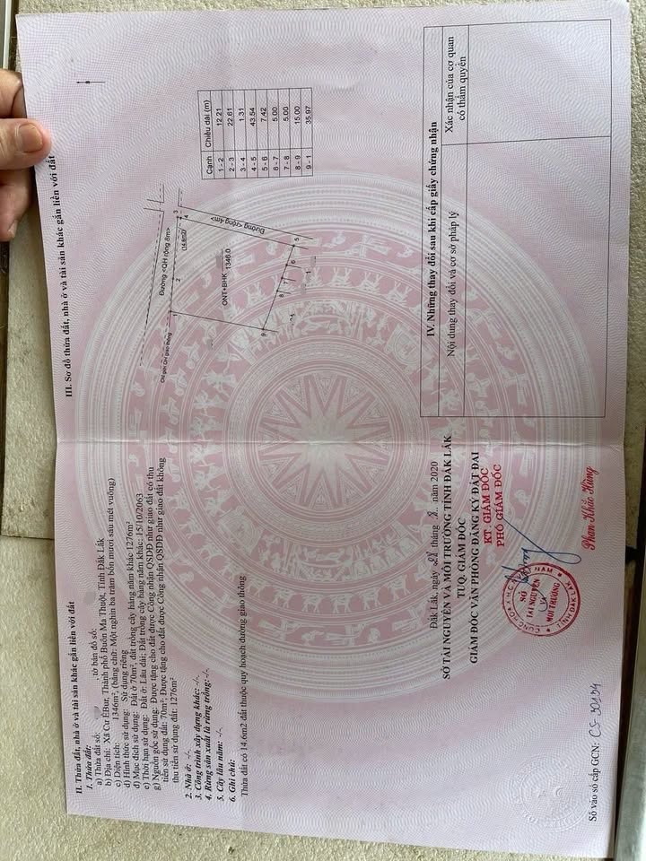 Đất thổ cư 1360m² tại thôn 8 Cư Êbur, Buôn Ma Thuột - Góc 2 mặt tiền giá 3.7 tỷ!