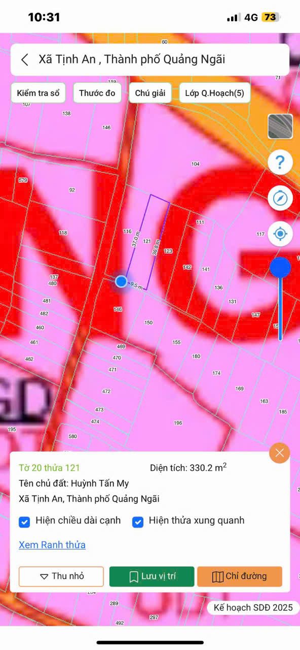 Đất nền Tịnh An 1800m² giá 300 triệu - Sổ hồng chính chủ, đường bê tông 3m thông thoáng!