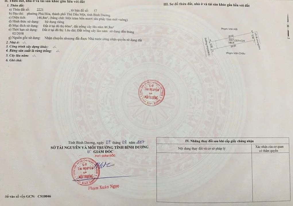 Đất hai mặt tiền Phú Hòa Thủ Dầu Một 145m² giá 3.2 tỷ - Vị trí đắc địa chờ đón cơ hội đầu tư!