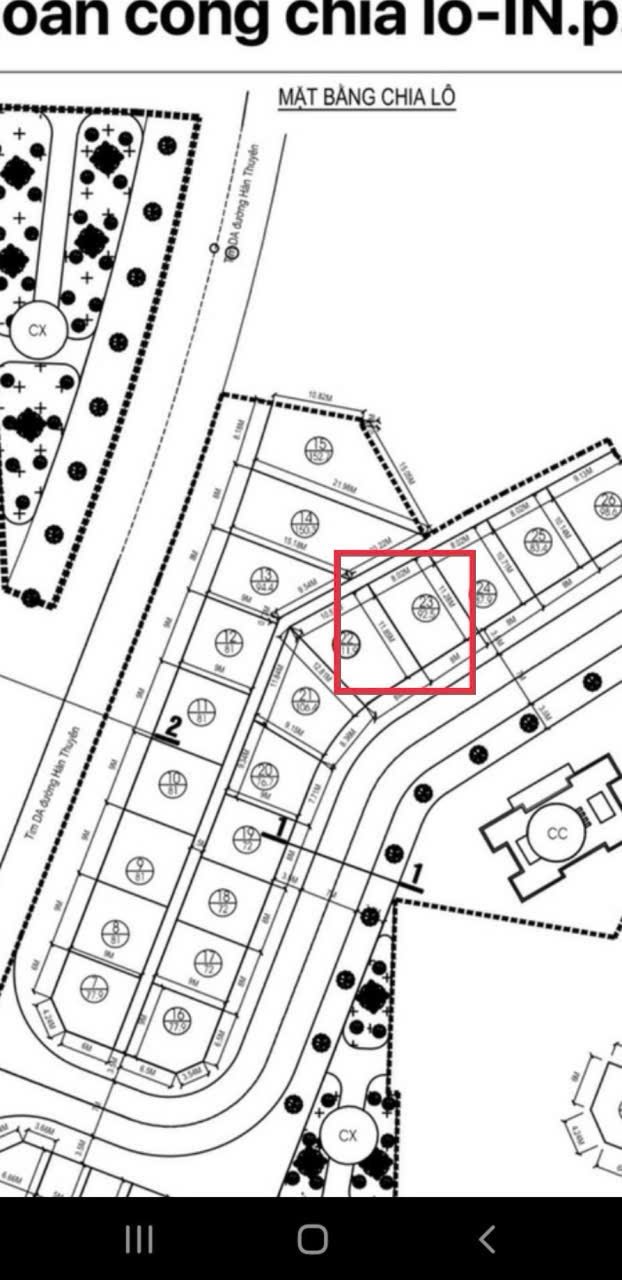 Đất nền phường Vũ Ninh, Bắc Ninh 92.5m² giá 7.75 tỷ - View vườn hoa thoáng mát!