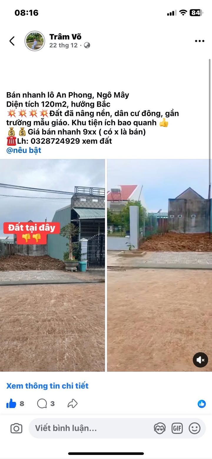 Đất nền An Phong, Ngô Mây 120m² giá chỉ 895 triệu - Cơ hội đầu tư tuyệt vời!