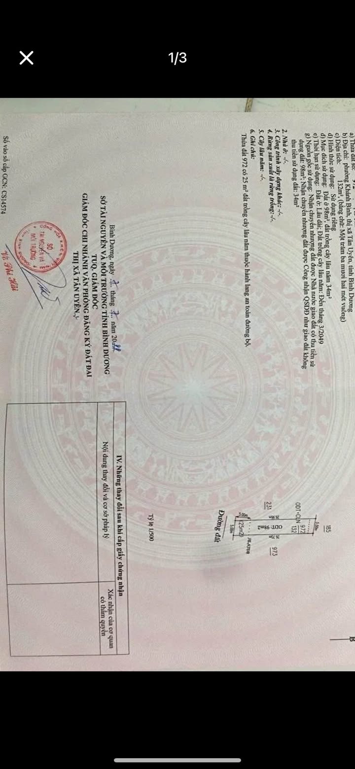 Lô đất thổ cư 130m² tại Khánh Bình - Đối diện chợ, giá chỉ 1.6 tỷ!