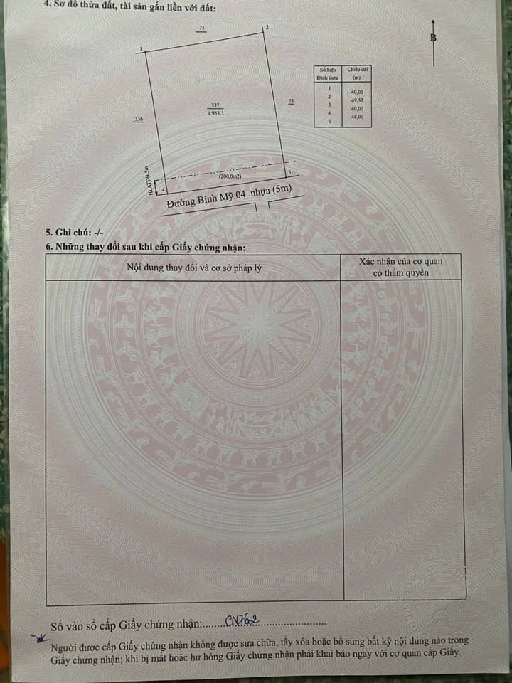 Đất mặt tiền đường nhựa 04 Bình Mỹ 2000m² giá 8 tỷ - Cơ hội đầu tư sinh lời!