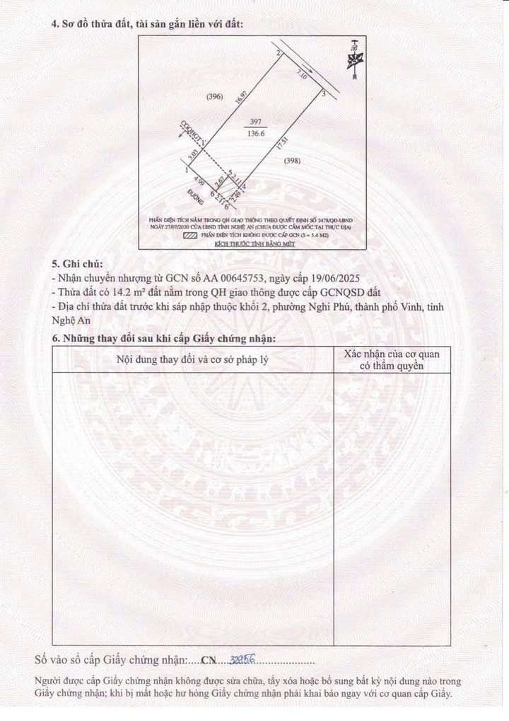 Nhà riêng tại Nghi Phú, Vinh 136m² giá 5.8 tỷ - Hướng Tây Nam, sẵn sàng vào ở!