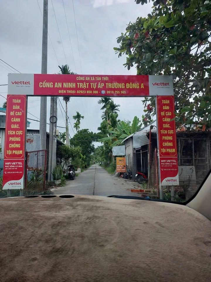 Đất nền thổ cư Tân Thới 87.6m² giá 459 triệu - Sổ đỏ chính chủ, hai mặt tiền sông thoáng mát!