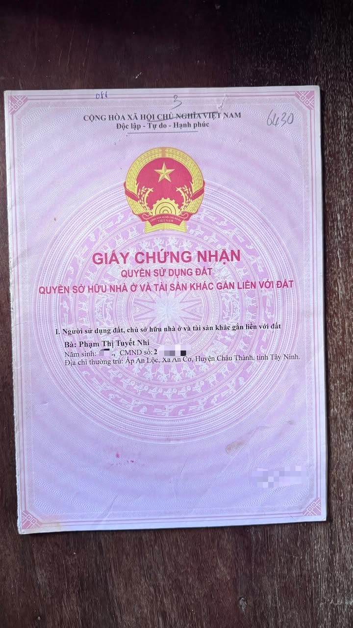 Đất thổ cư 414m² mặt tiền đường 788, Châu Thành, Tây Ninh - Phong thủy tốt, giá chỉ 200 triệu!