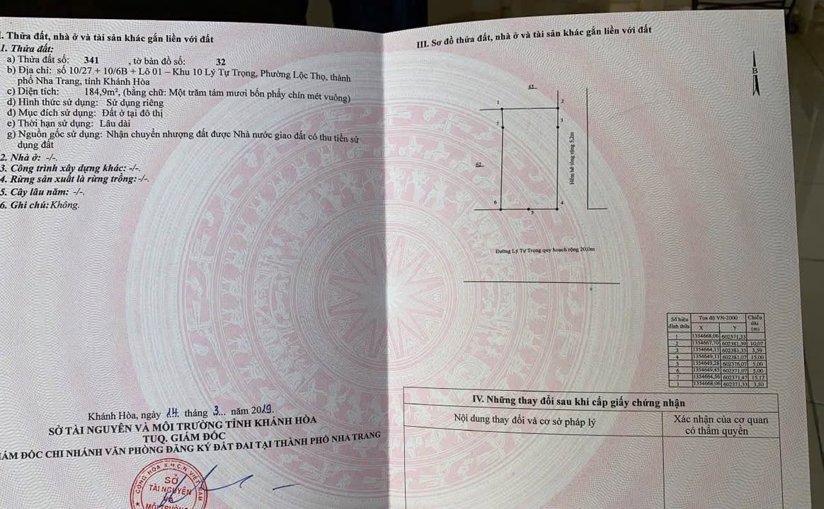 Nhà góc 2 mặt tiền đường Lý Tự Trọng, Lộc Thọ, Nha Trang 184,9m² - Đầu tư sinh lời ngay!