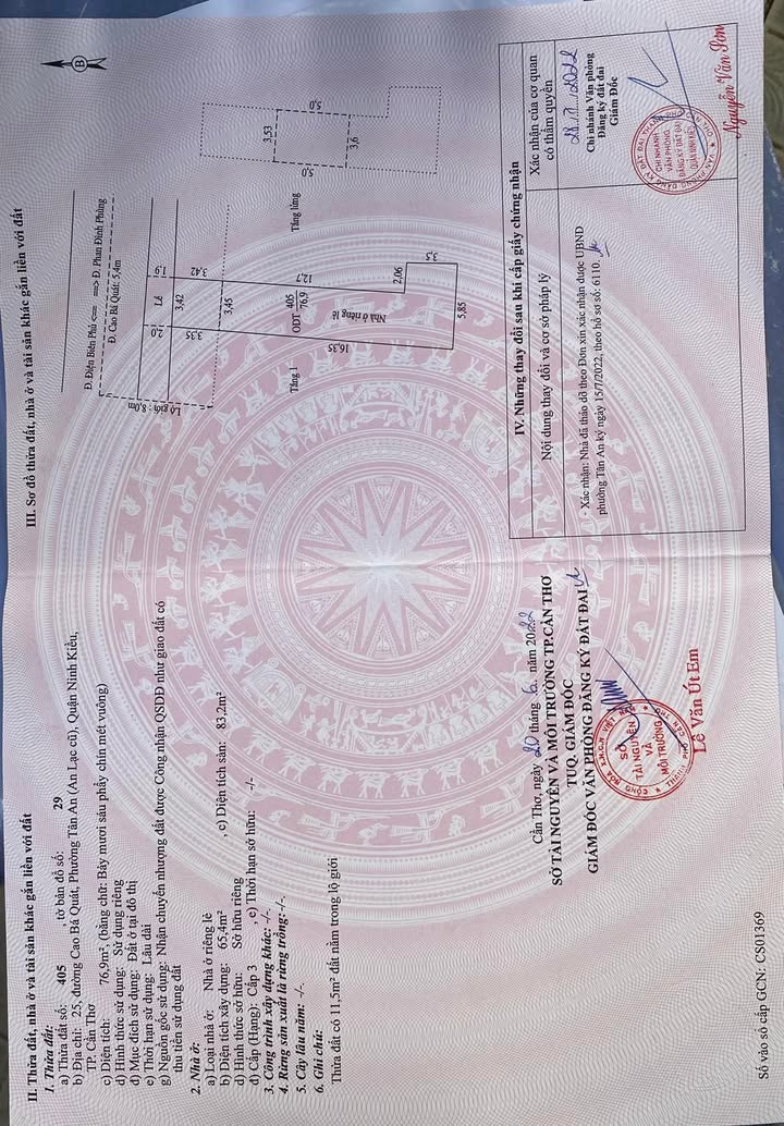 Đất nền mặt tiền đường Cao Bá Quát, Ninh Kiều, 77m², giá 6 tỷ - Cơ hội đầu tư lý tưởng!