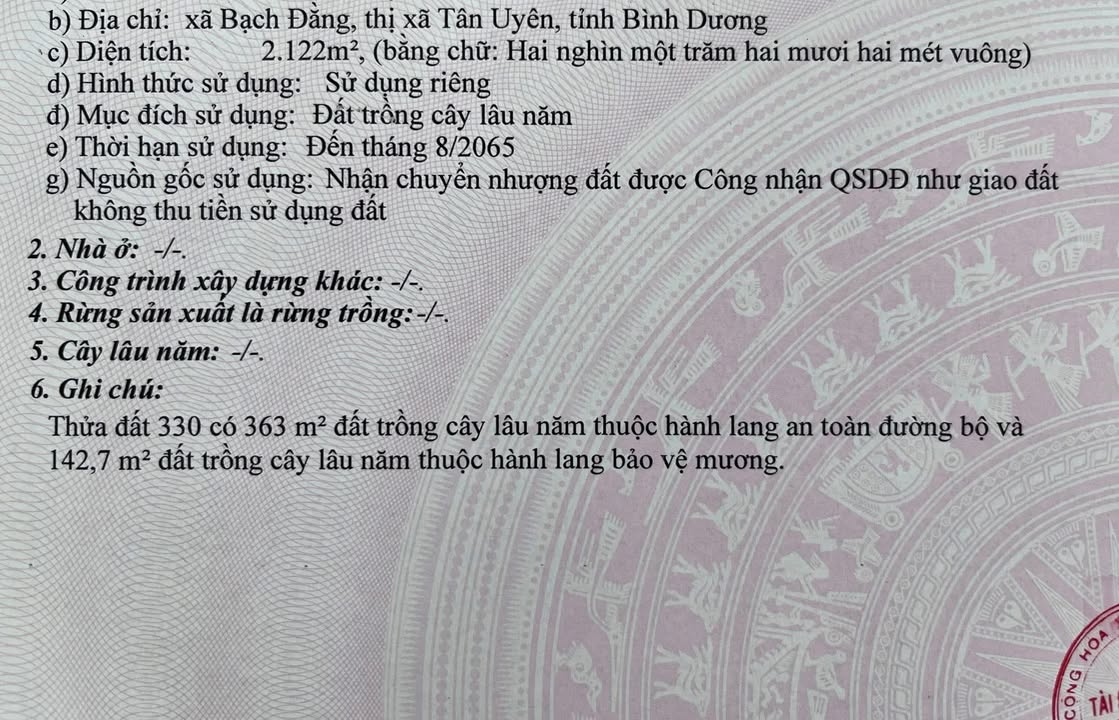 Đất nền Tân Uyên Bình Dương 2122m² giá 8.488 tỷ - Cơ hội đầu tư tiềm năng!