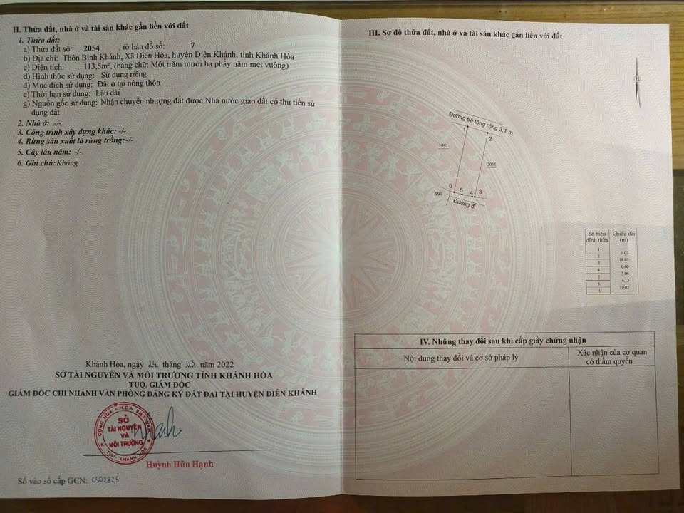 Đất Diên Hòa Diện tích 113,5m² giá 999 triệu - Đường ô tô thuận tiện!