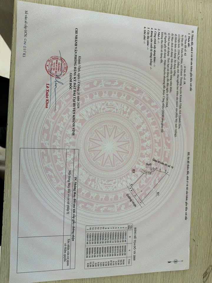 Đất nền Khánh Thượng 2200m² giá chỉ 550 triệu - Cơ hội đầu tư tuyệt vời!