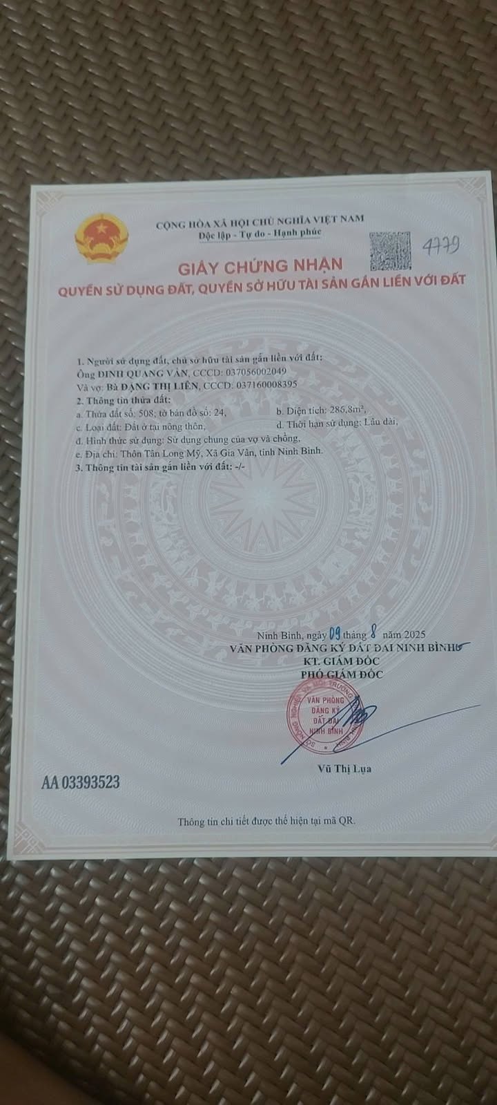 Đất nền Gia Viễn Ninh Bình 700m² giá 5 tỷ - Đầu tư sinh lời hấp dẫn!