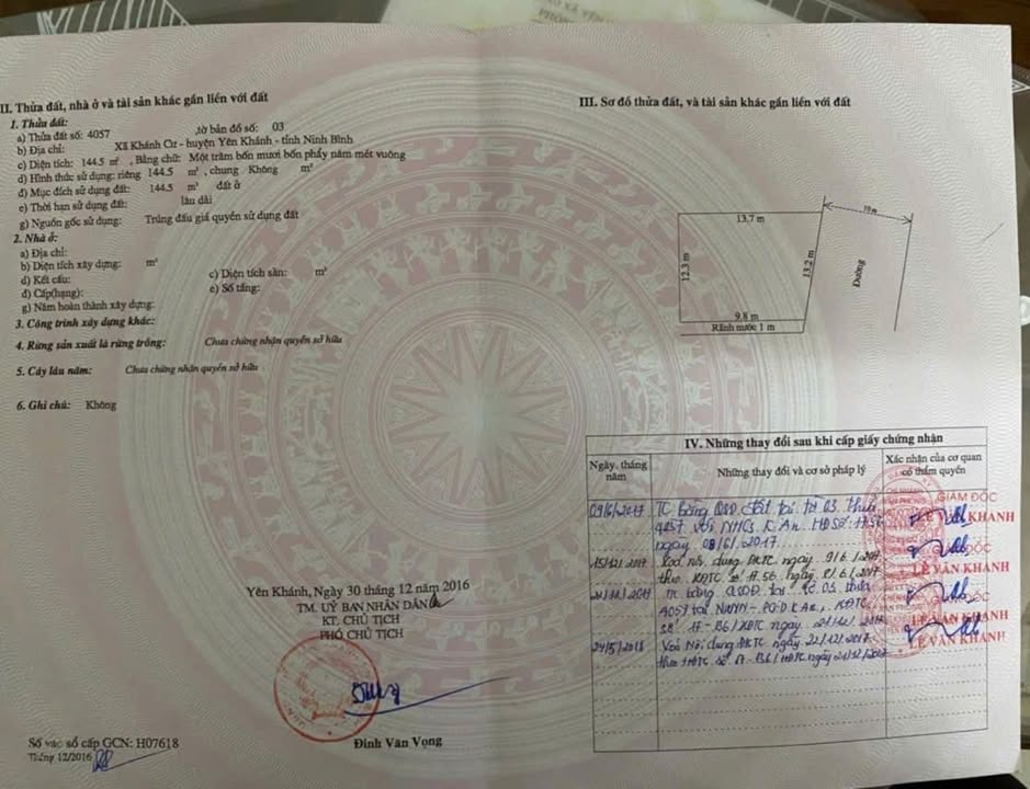 Đất nền Khánh Cư Yên Khánh 145m² - Phù hợp xây dựng ngay!