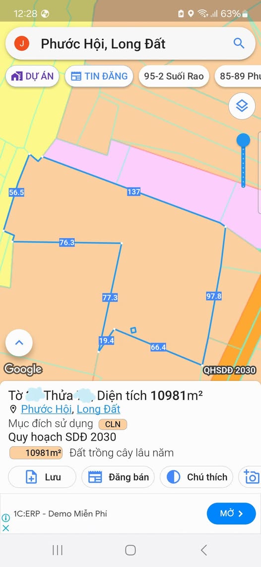 Đất nền Phước Hội 10,000m² giá đầu tư - Cơ hội vàng cho nhà đầu tư!