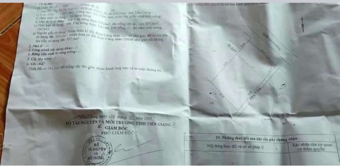 Đất mặt tiền Quốc Lộ 50, Ấp Muôn Nghiệp, Gò Công, 698m² - Giá chỉ 6 tỷ!