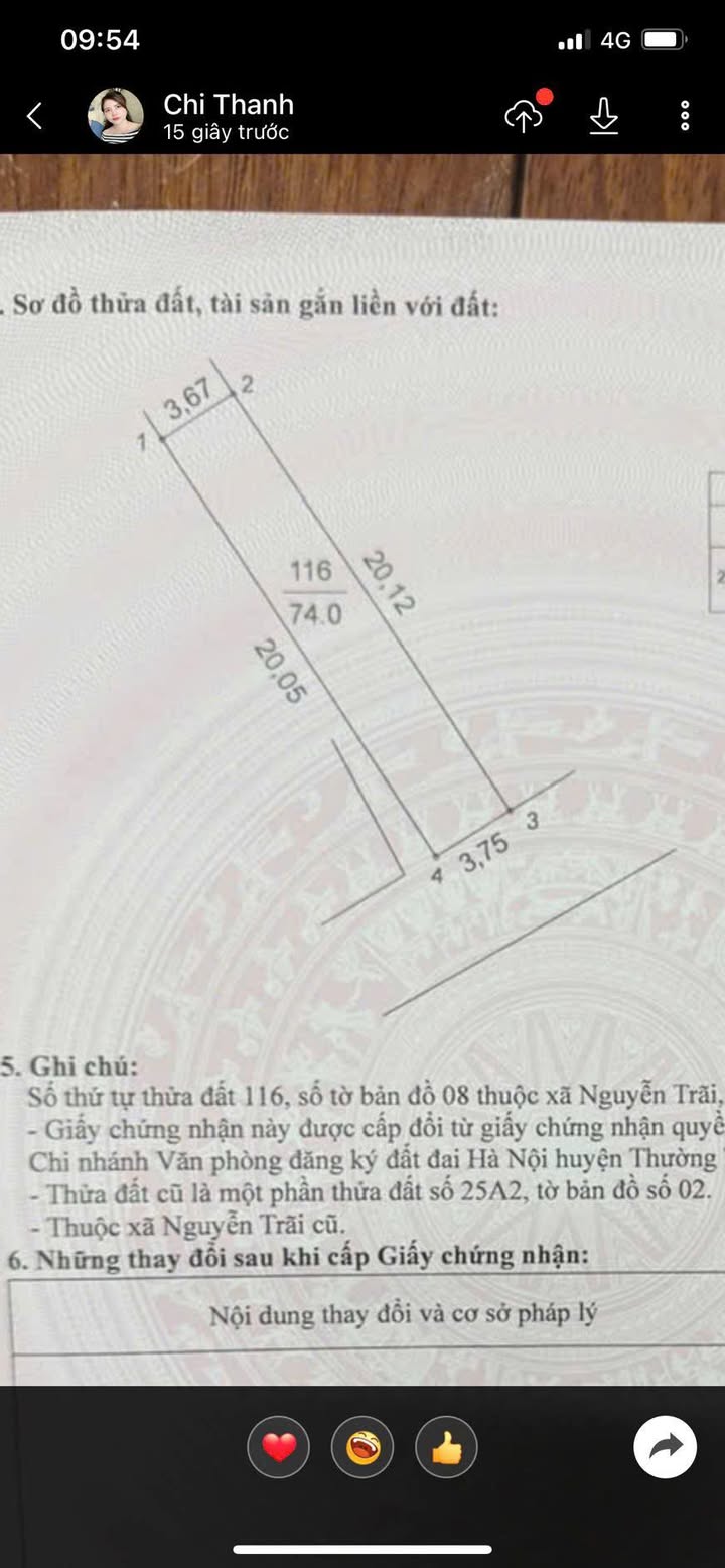 Đất nền Thượng Phúc, Thường Tín 73.5m² giá 5 tỷ - Hướng Nam mát mẻ, ô tô vào được!