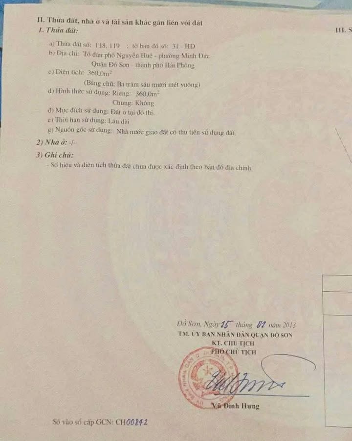 Đất nền khu phố Nguyễn Huệ, Minh Đức, Đồ Sơn 360m² - Đầu tư sinh lời ngay!