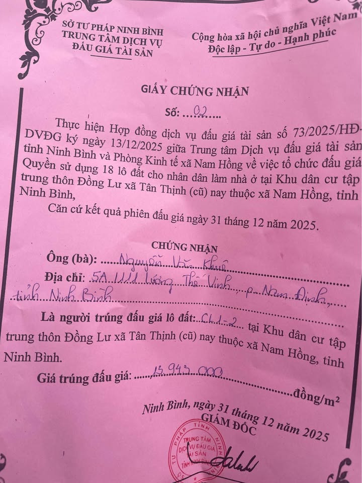 Đất nền Thôn Đồng Lư, xã Tân Thịnh, 113m² chỉ 1 tỷ - Cơ hội đầu tư tuyệt vời!