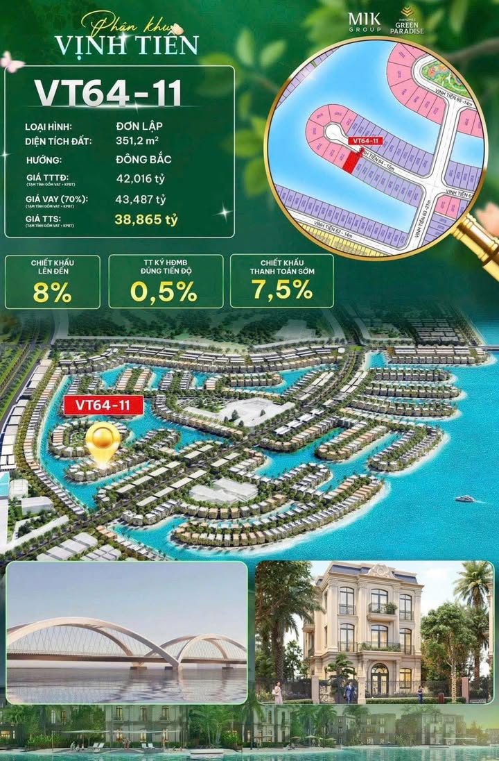 Biệt thự đơn lập Vịnh Tiên Cần Giờ 351m² - Giá dễ tiếp cận!