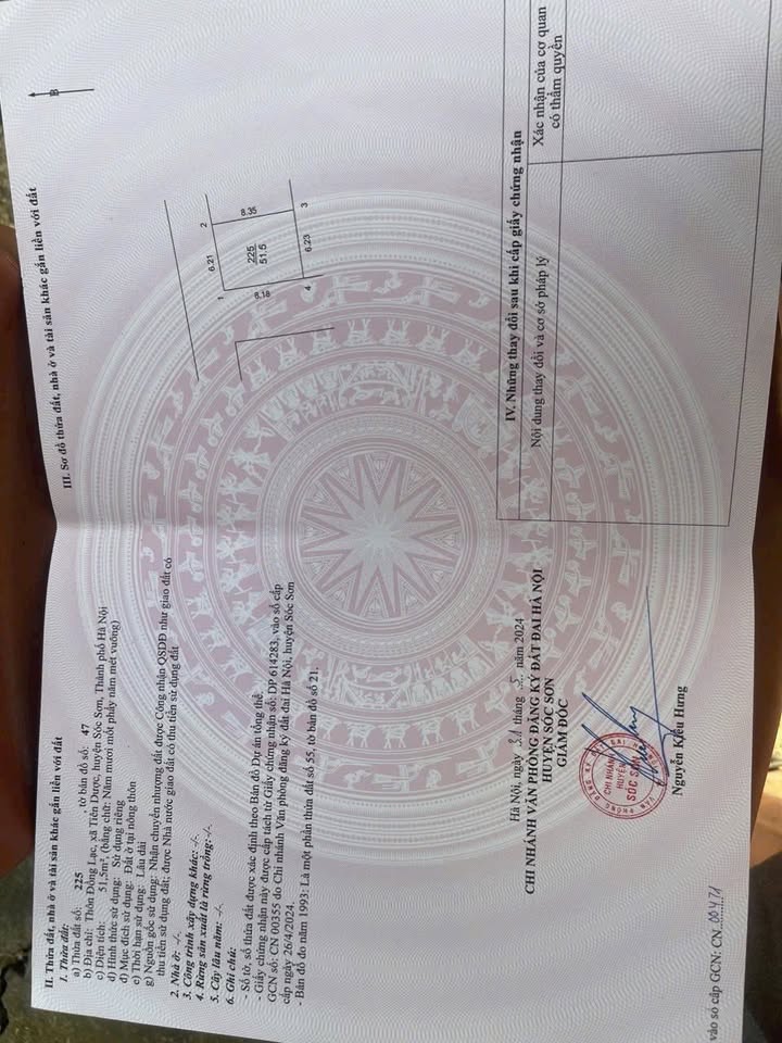 Đất chính chủ tại Đồng Lạc, Tiên Dược, Sóc Sơn 44.3m² chỉ 1 tỷ - Đầu tư sinh lời hấp dẫn!