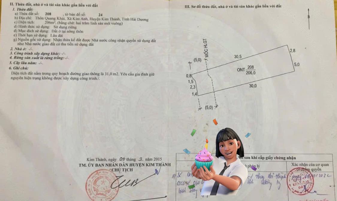 Đất nền Kim Anh, Hải Dương 206m² giá 2.06 tỷ - Cơ hội đầu tư hấp dẫn!