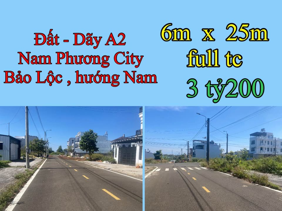 Đất nền Nam Phương City Bảo Lộc 150m² giá 3.2 tỷ - Hướng Nam, sổ đỏ chính chủ!
