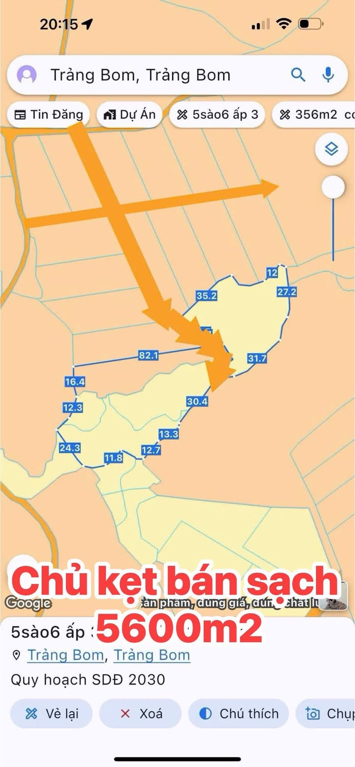 Đất Farm 5600m² xã Sông Trầu, Trảng Bom - Chỉ 1.65 tỷ, Cơ hội đầu tư tuyệt vời!