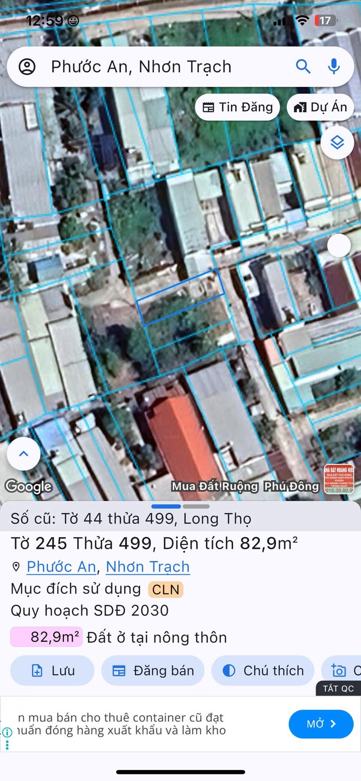 Đất thổ cư 80m² tại Ấp 4 Long Thọ, Nhơn Trạch - Giá chỉ 1.222 tỷ!