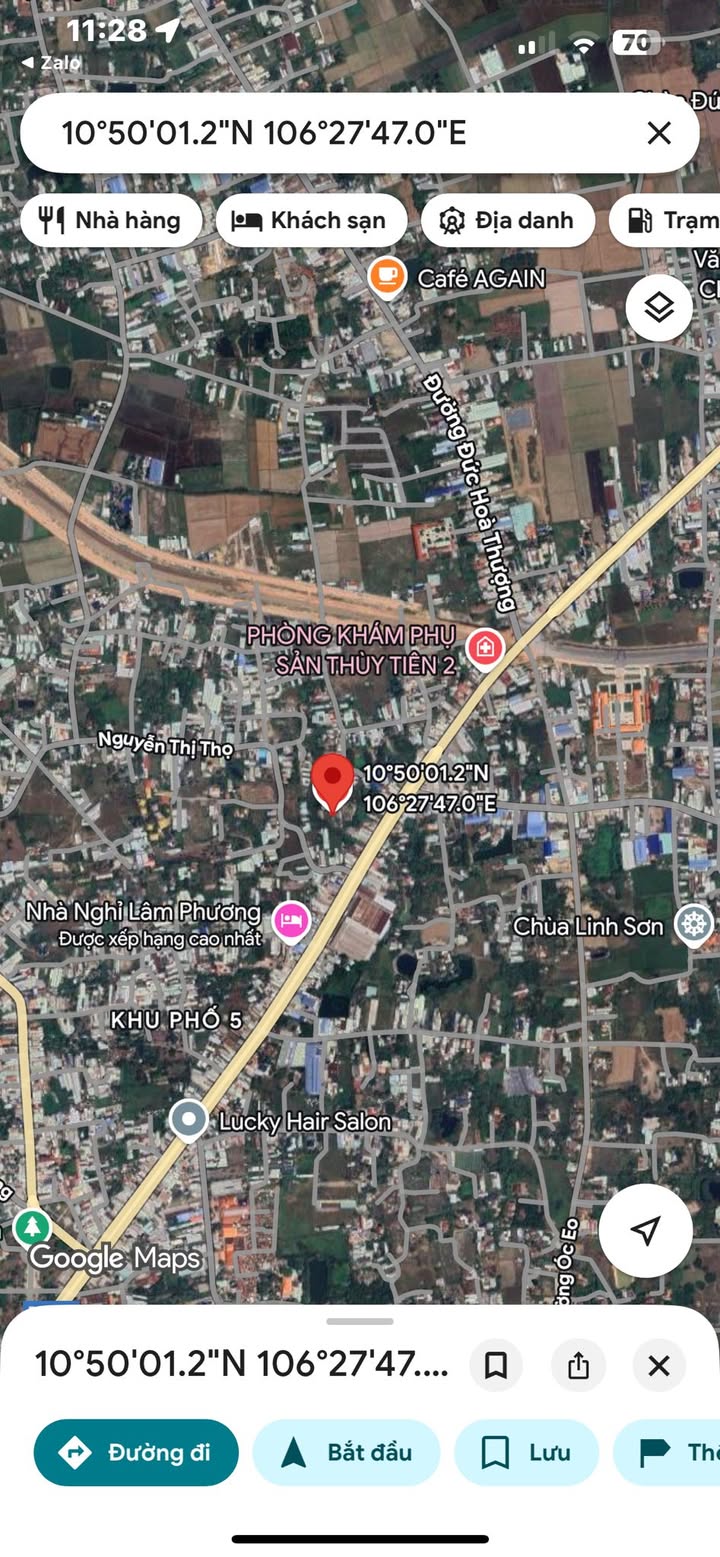 Đất thổ cư 203m² tại thị trấn Đức Hòa, giá chỉ 1.99 tỷ - Sổ hồng riêng chính chủ!