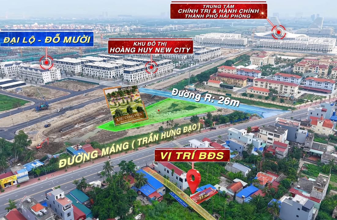 Đất nền TDP Tân Dương Thủy Nguyên 77m² giá 3 tỷ - Có dòng tiền thuê ngay!