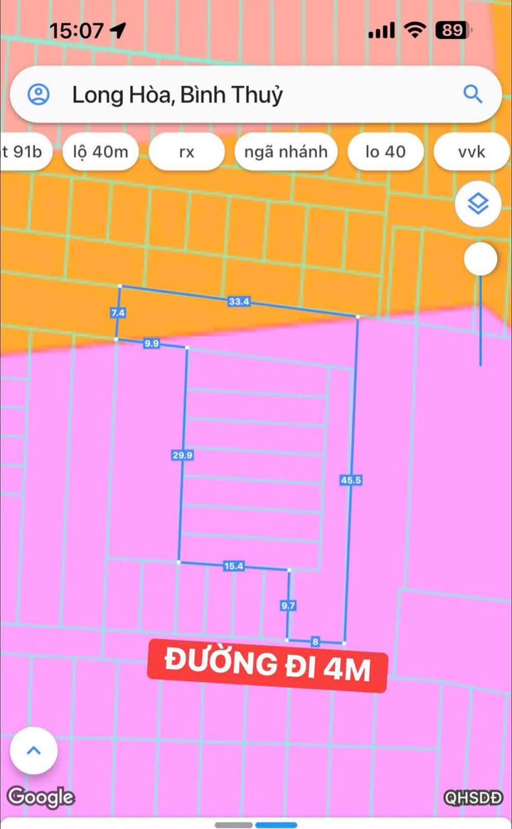 Đất nền 910m² đường Võ Văn Kiệt, Cần Thơ - Gần Aeon Mall, giá 5.5 tỷ!