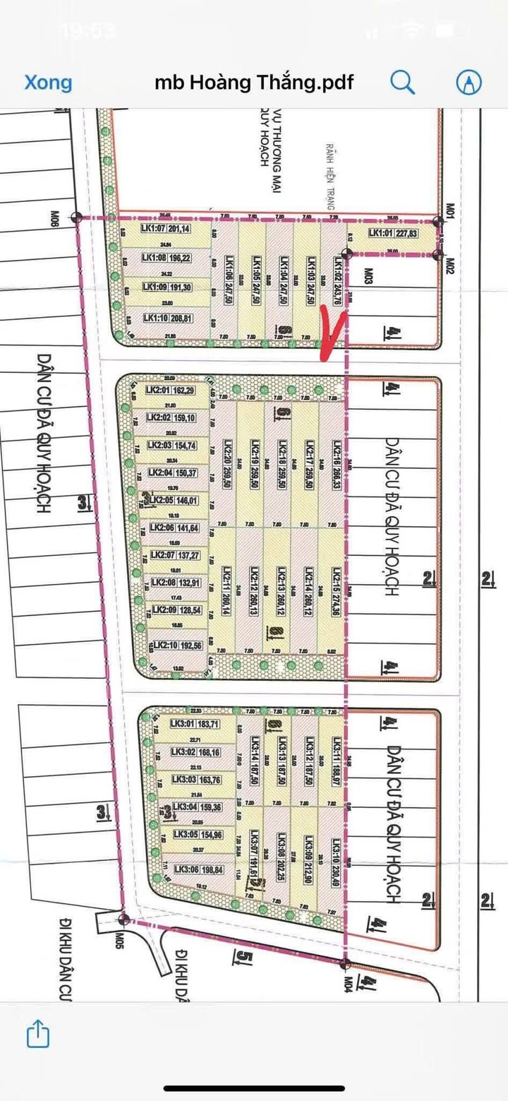 Đất nền LK1-02 MB Hoằng Thắng 243m² giá 1.771 tỷ - Đầu tư sinh lời ngay!