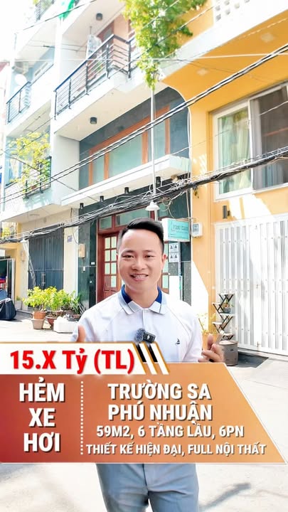Nhà 6 tầng khu vực Phú Nhuận 60m² giá 15 tỷ - Thiết kế hiện đại, hẻm xe hơi