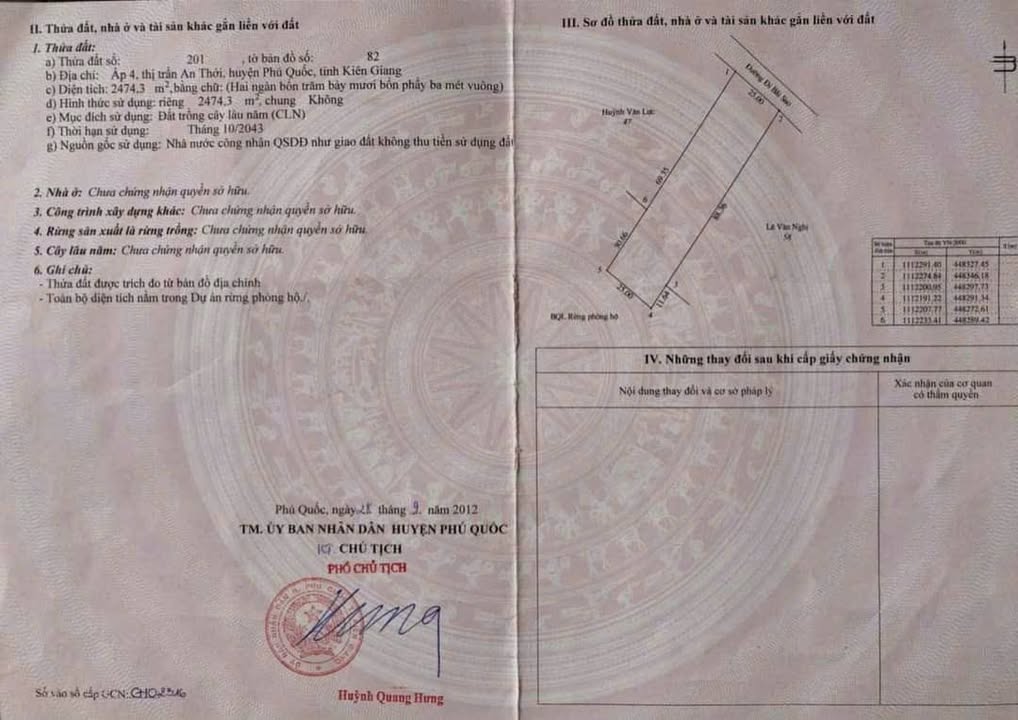 Đất mặt tiền đường ra Bãi Sao An Thới 2474m² giá 6 tỷ - Cơ hội đầu tư vàng!