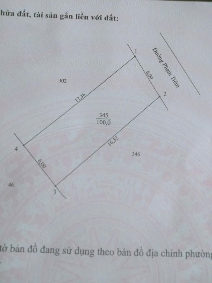 Lô đất mặt đường Phạm Tiêm Kỳ Anh 108m² giá 1.6 tỷ - Vị trí kinh doanh đắc địa!