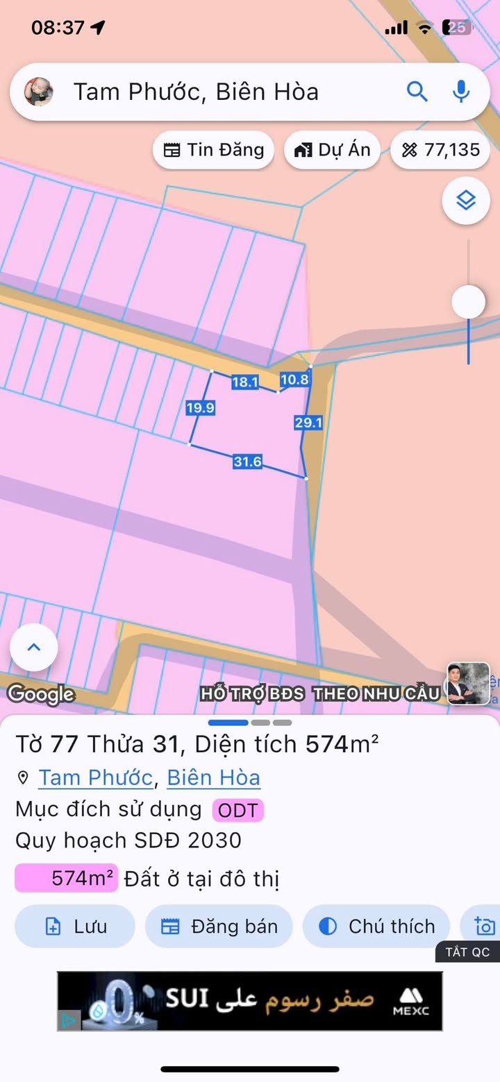 Đất nền Tam Phước 100m² giá chỉ 650 triệu - Cơ hội đầu tư sinh lời!