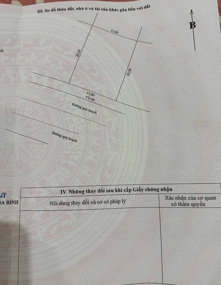 Bán lô đất biệt thự Khu dân cư Sao Vàng Hòa Bình 307m² giá 8 tỷ - Vị trí đắc địa cho đầu tư