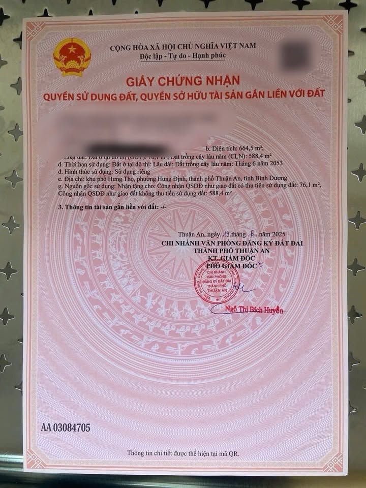 Đất Hưng Định 664m² giá 9.96 tỷ - Vị trí gần trung tâm hành chính