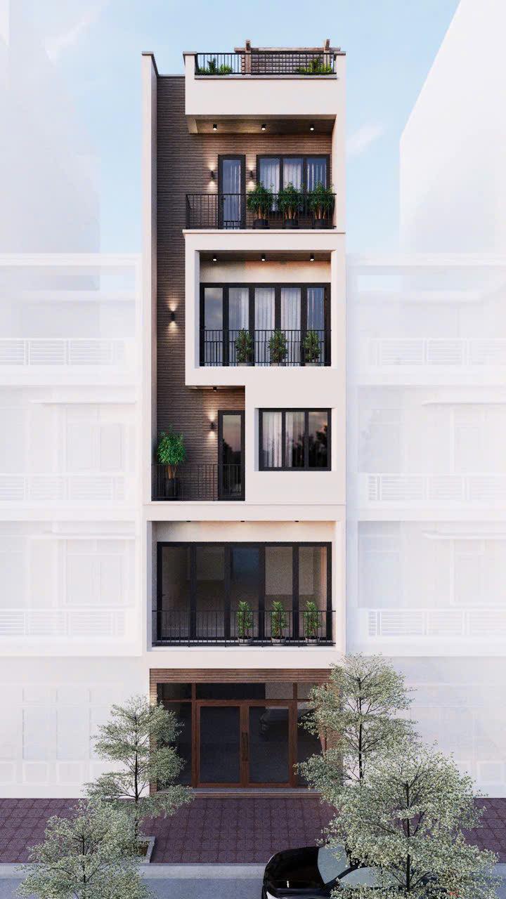 Nhà cho thuê 5 tầng tại Đại Phúc, Bắc Ninh - Thiết kế hiện đại, cầu thang máy tiện lợi