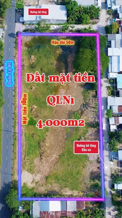 Đất mặt tiền Quốc lộ N1 Tịnh Biên 3900m² giá chỉ 600 triệu - Cơ hội đầu tư vàng!
