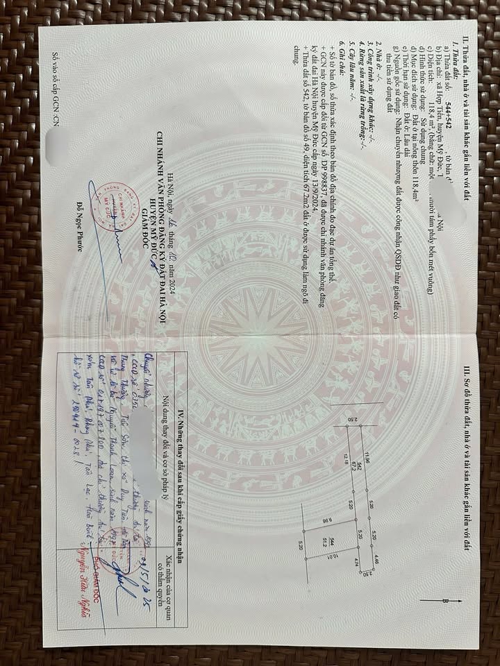 Đất Hợp Tiến, Mỹ Đức 51m² giá 1 tỷ - Sổ đỏ chính chủ, hai mặt thoáng!