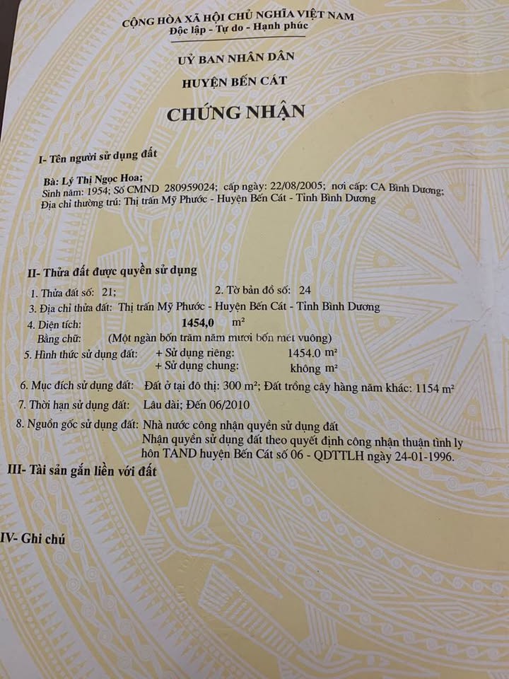 Bán đất vườn thổ cư góc 2 mặt tiền QL13, Mỹ Phước, Bến Cát 4821m² chỉ 25 tỷ