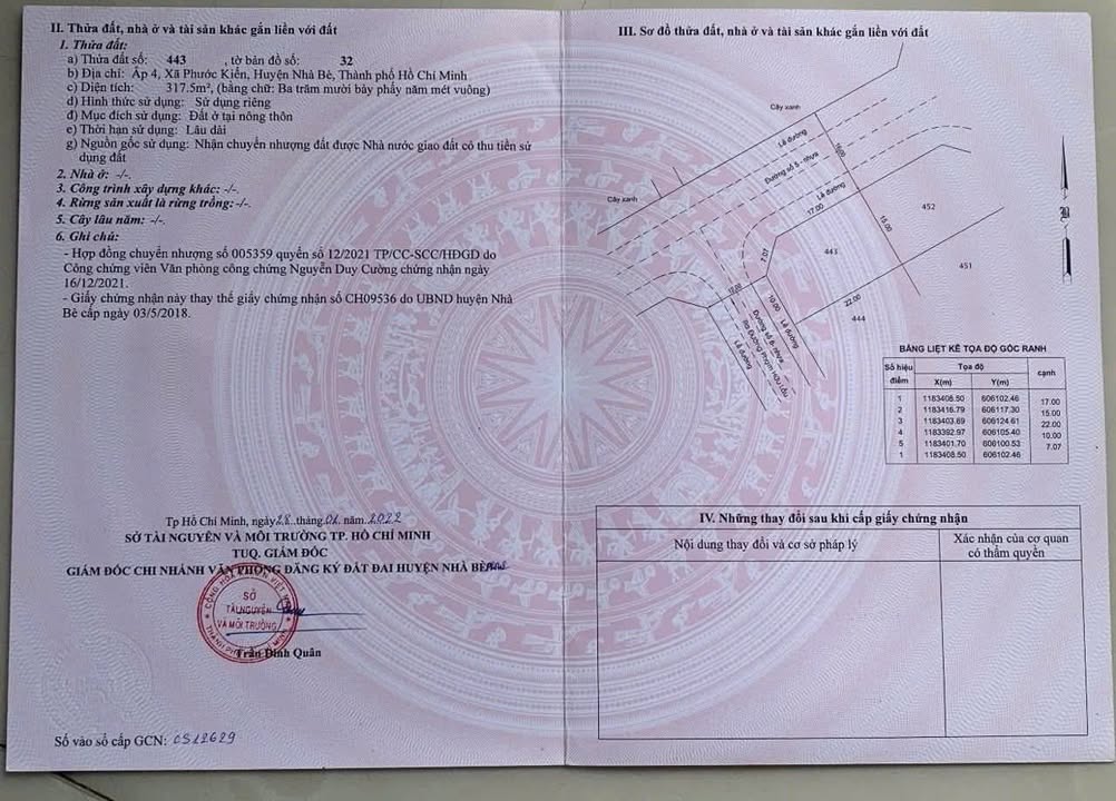 Đất nền KDC Bôn Công An - Nhà Bè 317m² giá 24 tỷ - Lô góc 2 mặt tiền, vị trí đắc địa!