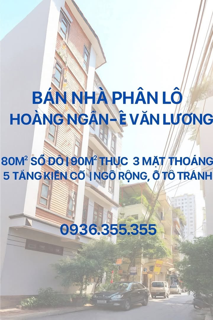 Bán nhà phân lô Hoàng Ngân, Lê Văn Lương, 80m², giá 20 tỷ - Vị trí đắc địa, an ninh cao!