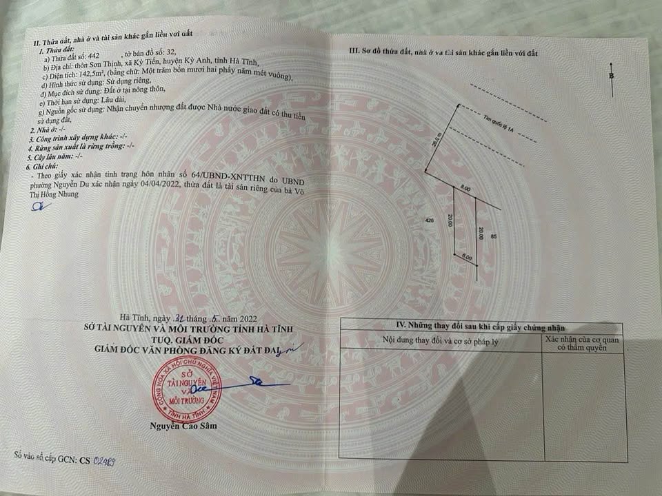 Đất mặt đường Quốc Lộ 1A Kỳ Anh 8.2m² giá 2.4 tỷ - Cơ hội đầu tư sinh lời!