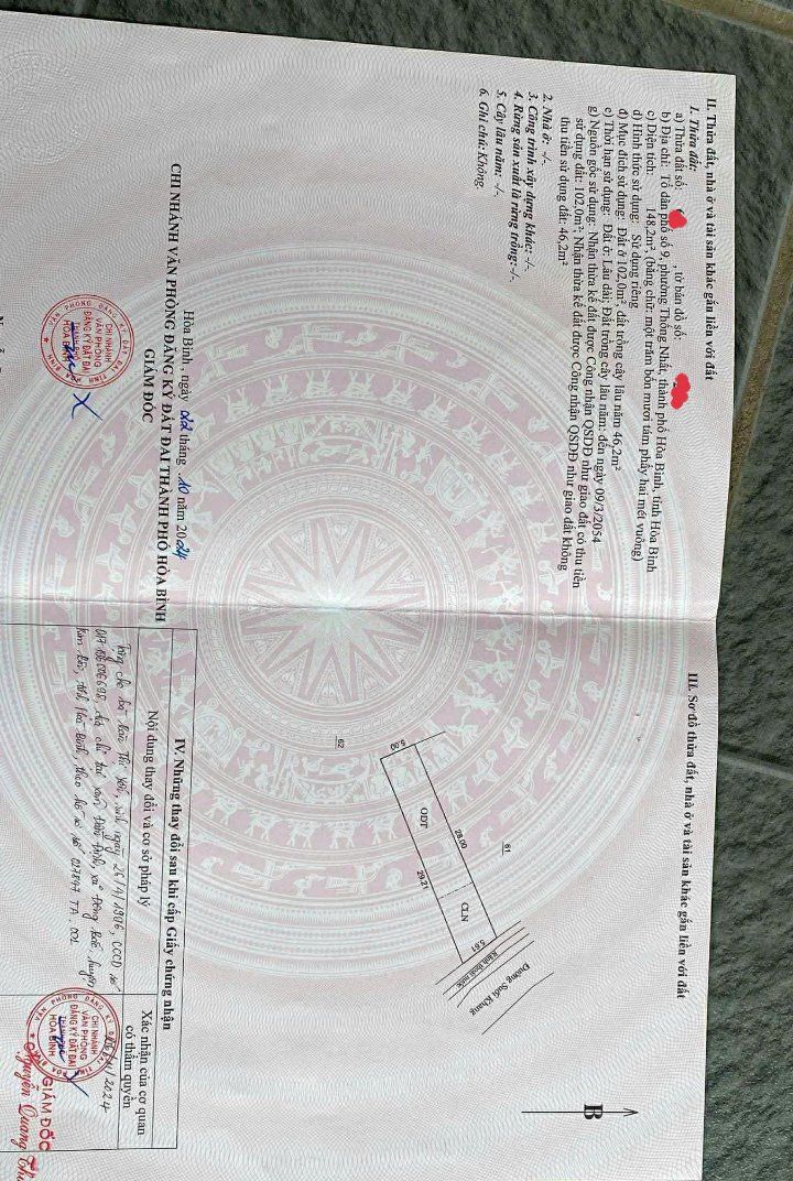 Nhà bán 140m² tại phường Thống Nhất, Hòa Bình - Đường ô tô vào tận nơi!