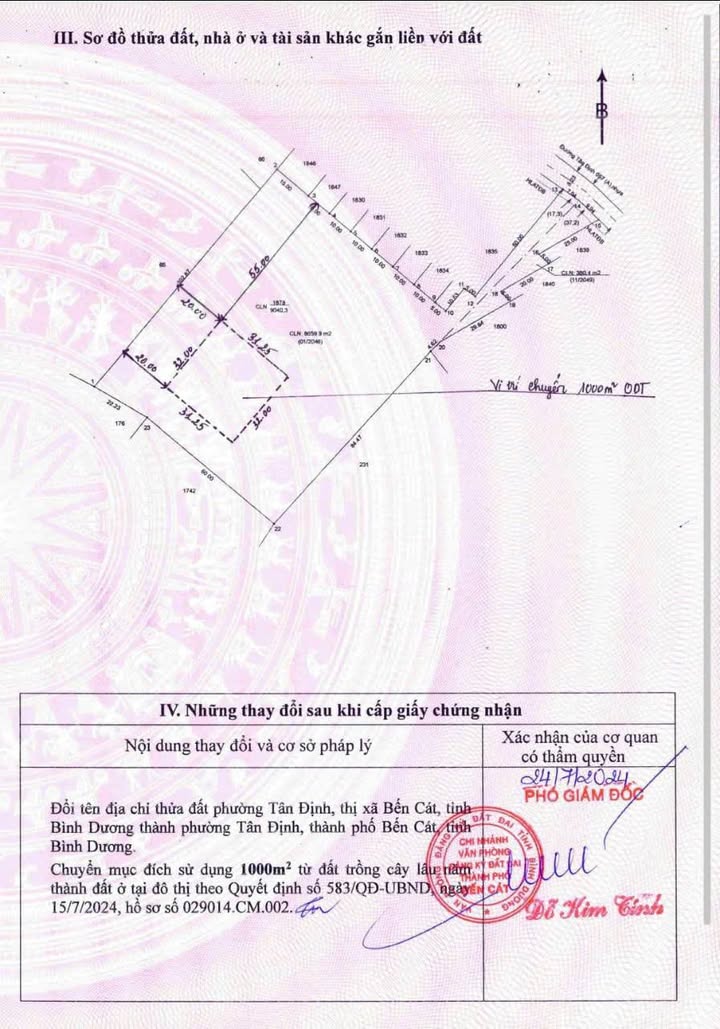 Đất thổ cư 940m² Hòa Lợi Bến Cát giá 25 tỷ - Đầu tư sinh lời ngay!