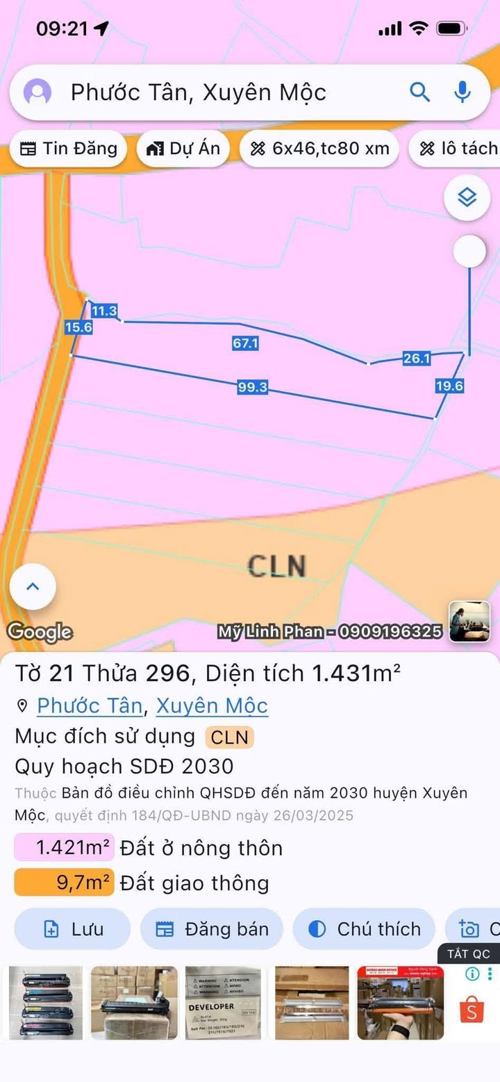 Đất nền Phước Tân Xuyên Mộc 14,400m² giá 1.5 tỷ - Pháp lý rõ ràng, sổ hồng chính chủ!